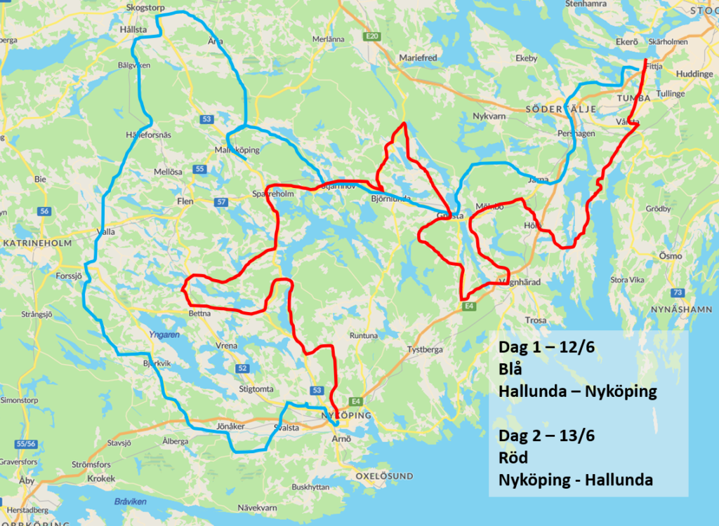 Södermanland 2021 – Karta – Swedish MC Touring